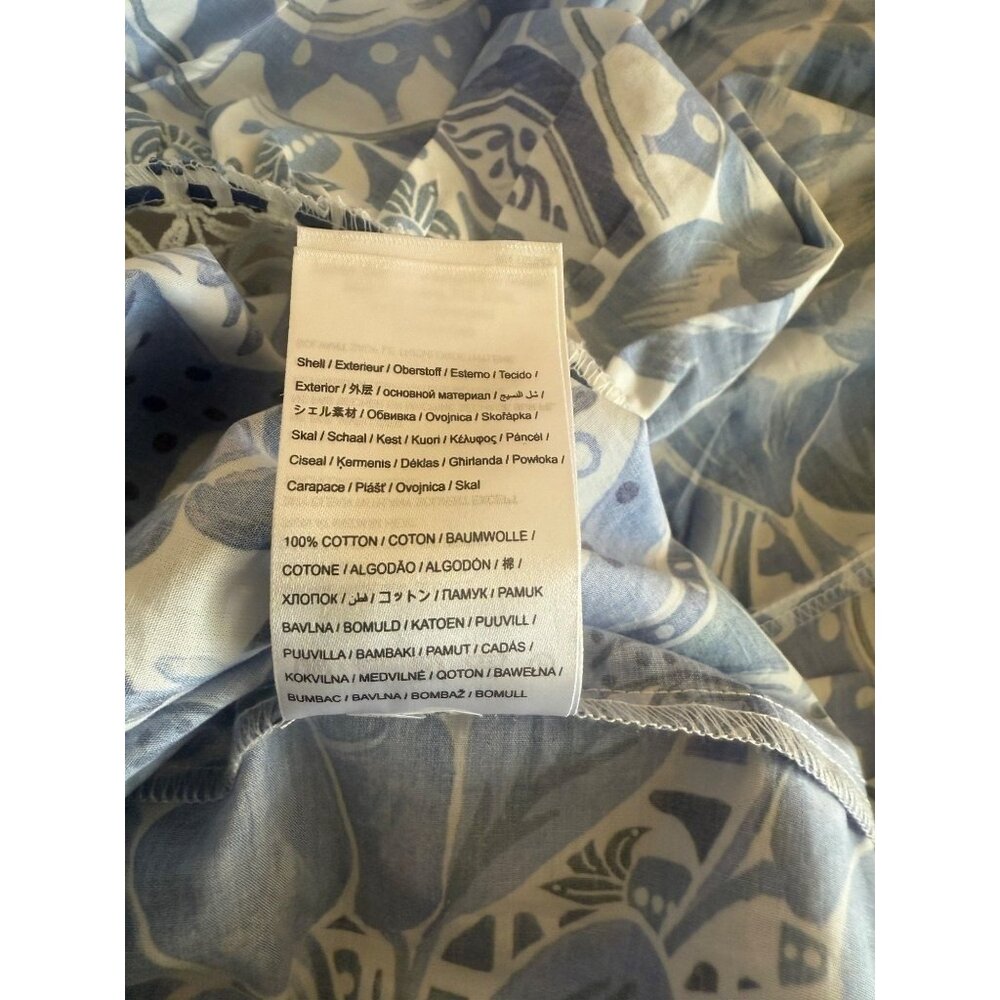 Farm Rio Maxi Blue And White Belted Dress Size L Anthropologie Blue Tile Dream - Picture 13 of 15